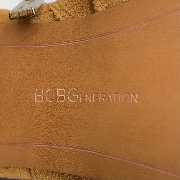 Oil Calf Suede Block Heel Boots Savanna Sandlewood Size 10 Shoe BCBGENERATION - Picture 12 of 13